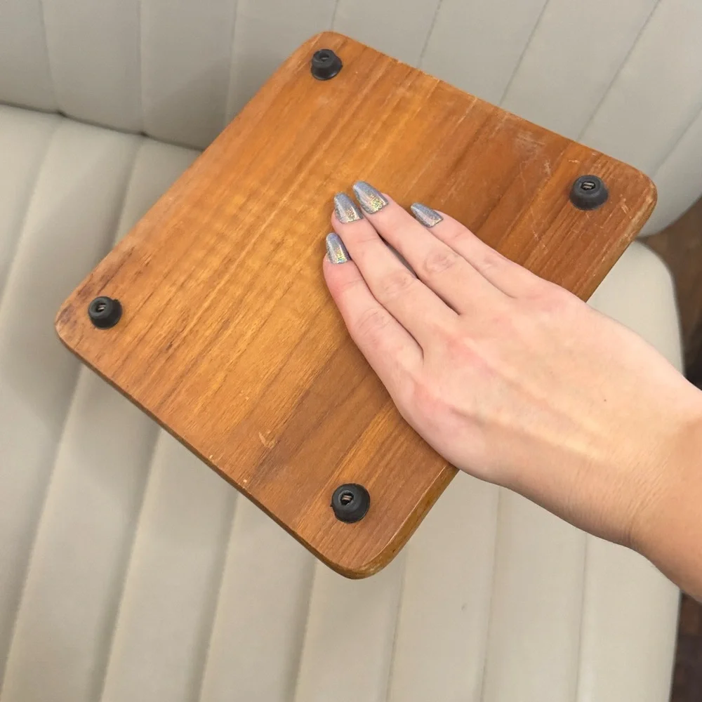 Vintage Teak Salt and Pepper Shaker Napkin Holder
